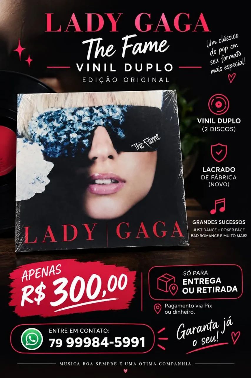 Lady Gaga vinil lp duplo