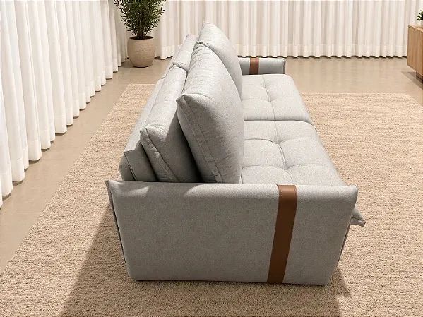 Sofá Cama Lis 2.00m Sem Caixa D28 Soft - Bouclé Entrega Rápida - Foto 2