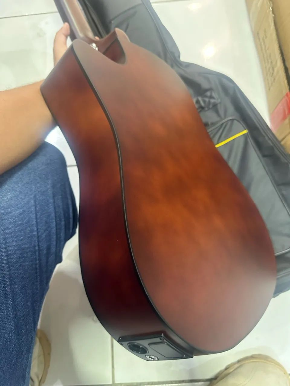 Violão Elétrico Folk Marron - Foto 4