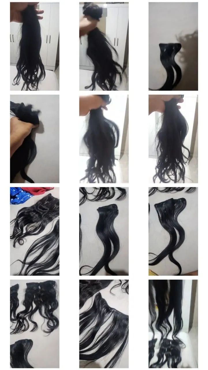 Cabelo humano 70 cm 