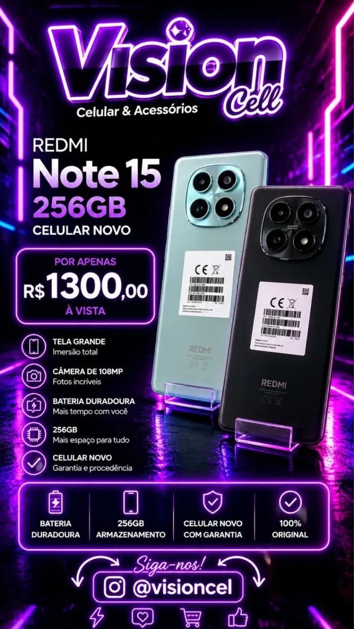 Note 15 Novo de 256G/8G RAM - Foto 2