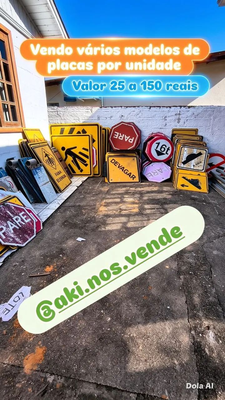 Vendo chapas de placa de trânsito 