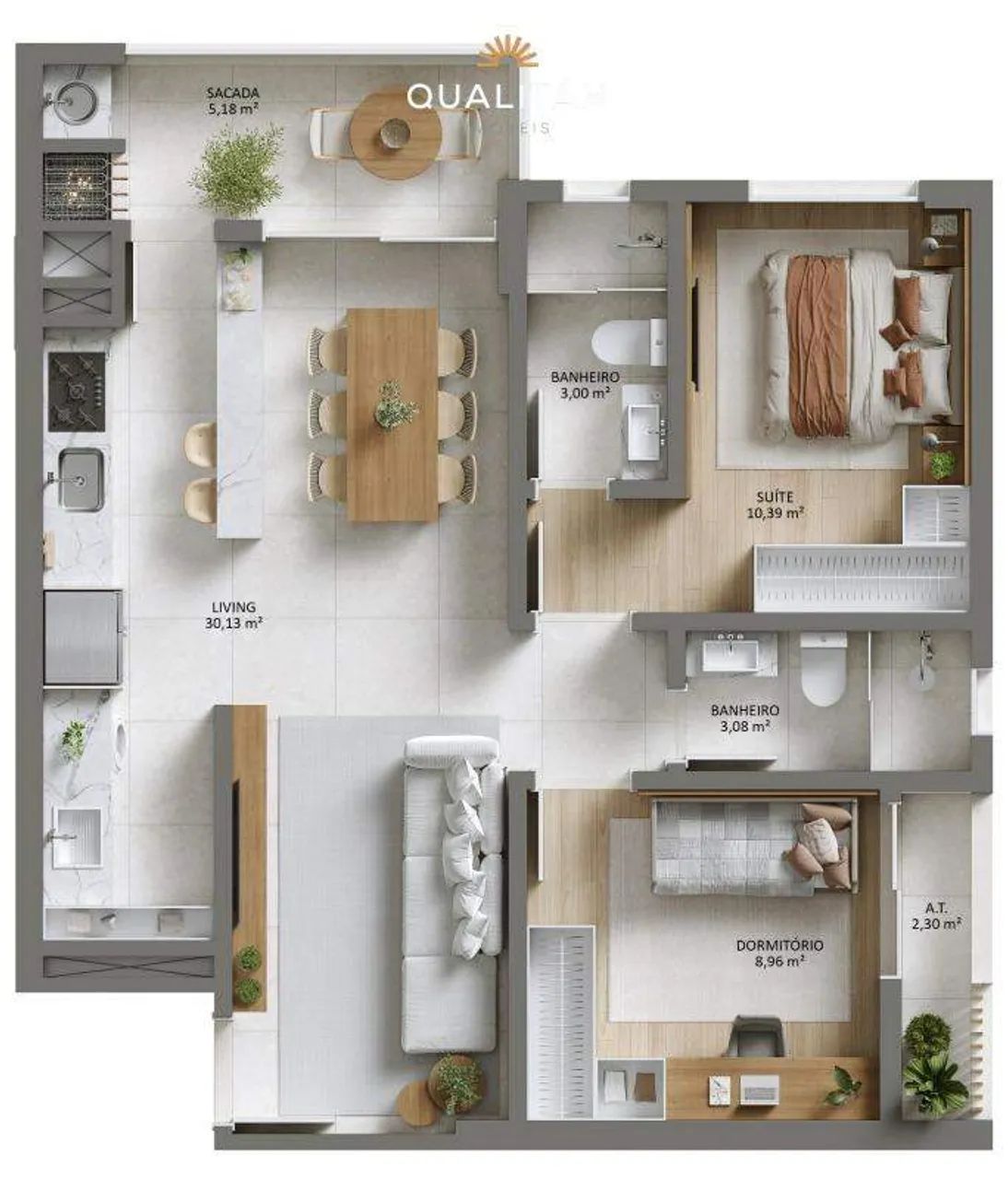 Apartamento Mobiliado com 2 Dormitórios no Edifício Duque 375 - Foto 3