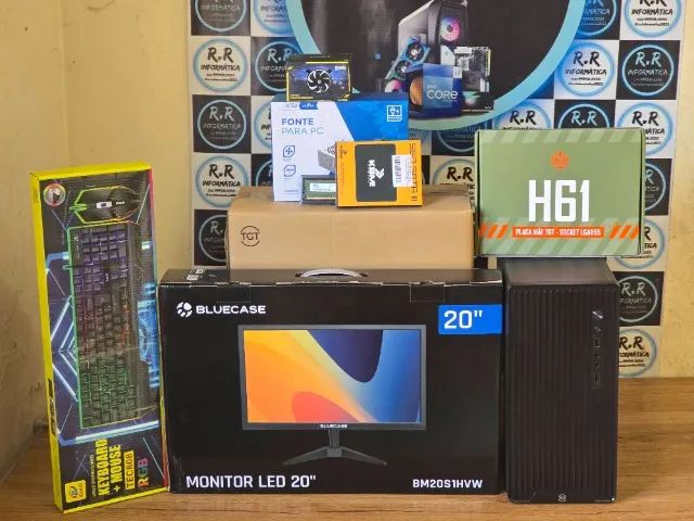 PC Intel Core i5, SSD, Kit Tec e Mouse, Monitor 20" - Foto 4
