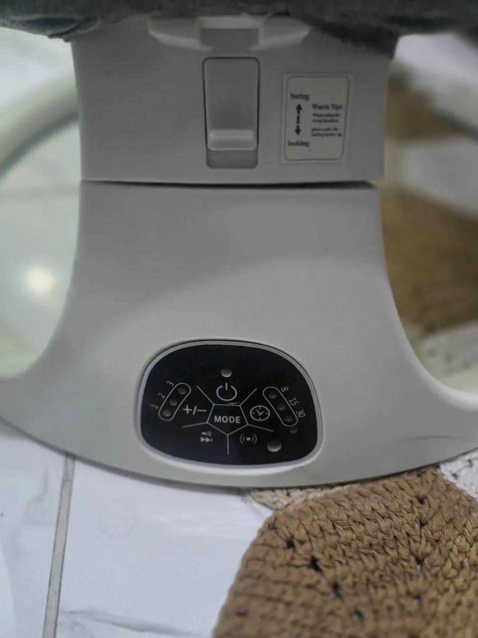 Cadeirinha De Bebê Elétrica, Com Bluetooth, Cor Cinza ( Nunca Usado) - Foto 5