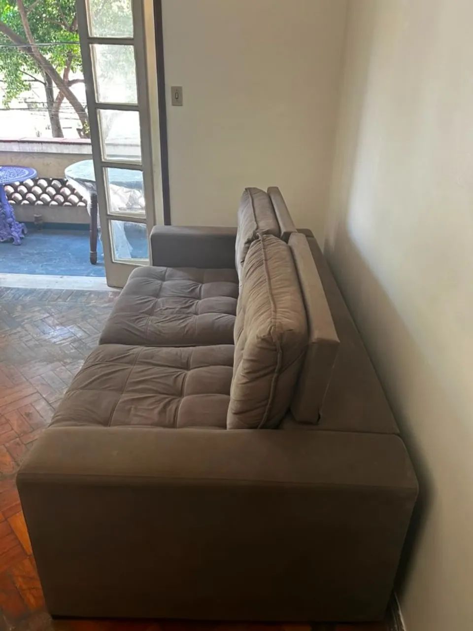 Sofá Retrátil Cinza 2,21m - Muito Confortável! (No precinho) - Foto 2