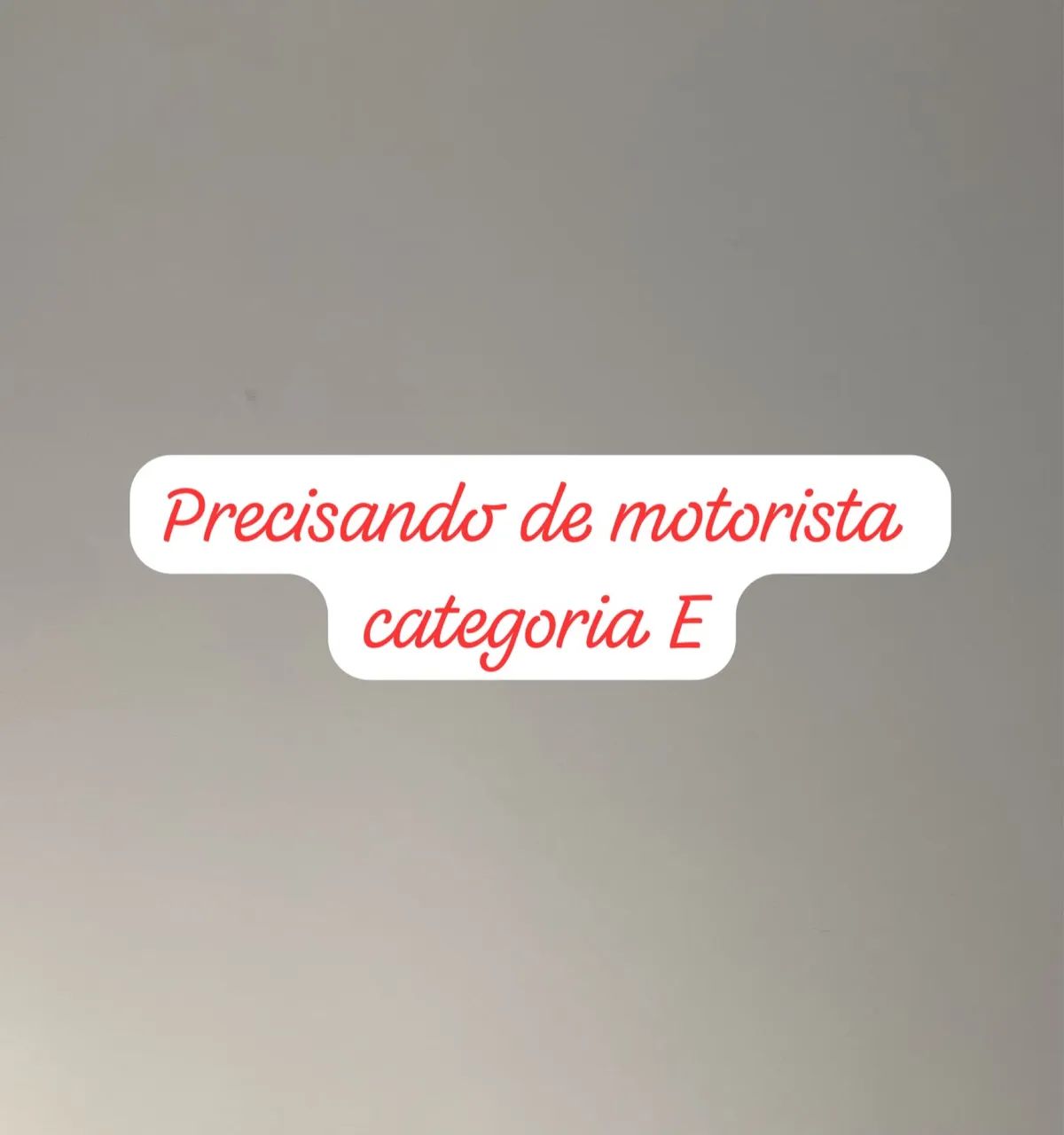 Motorista categoria E