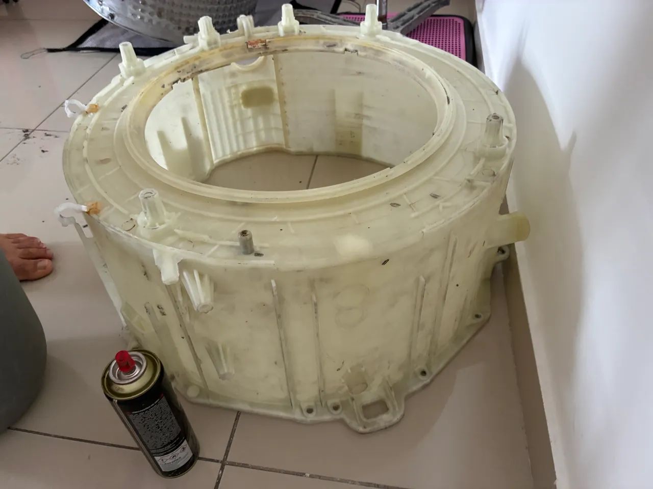 Tanque plástico Lava e Seca Samsung 11WDF - Foto 5