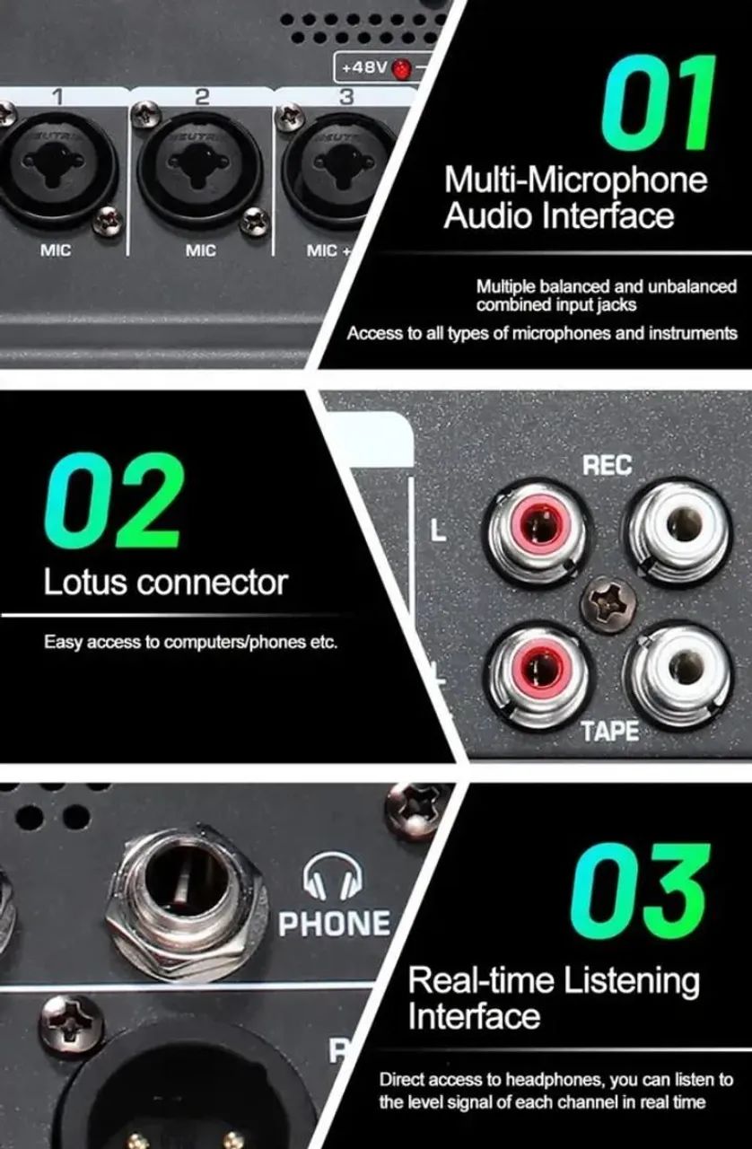 Mesa de som profissional mixing console - Foto 5