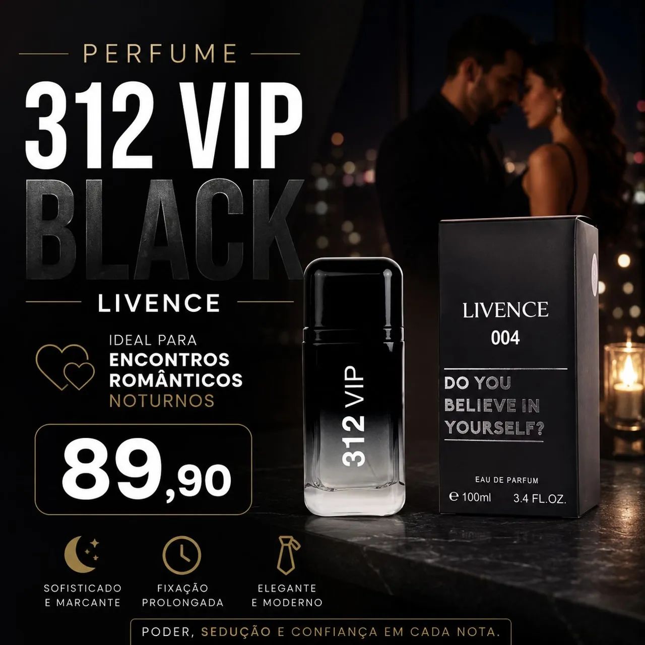 Perfume Masculino 312 VIP Black 100ml