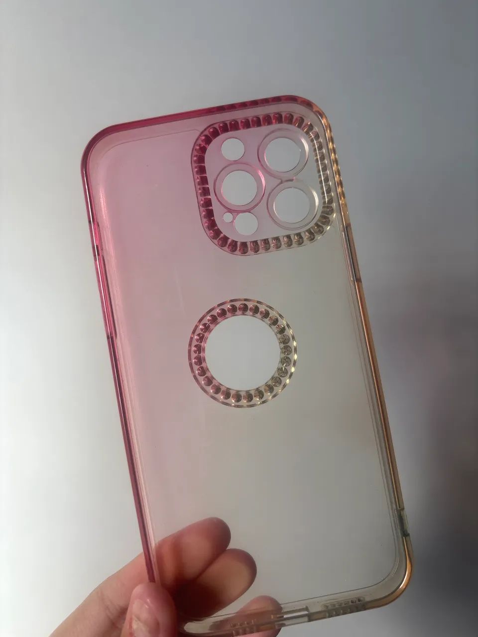 Capa Colorida Com Strass Na Câmera IPhone 13 Pro Max - Foto 2