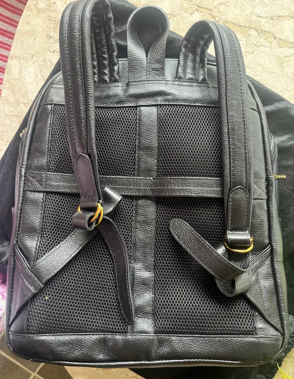 Mochila grande de couro legítimo  - Foto 4