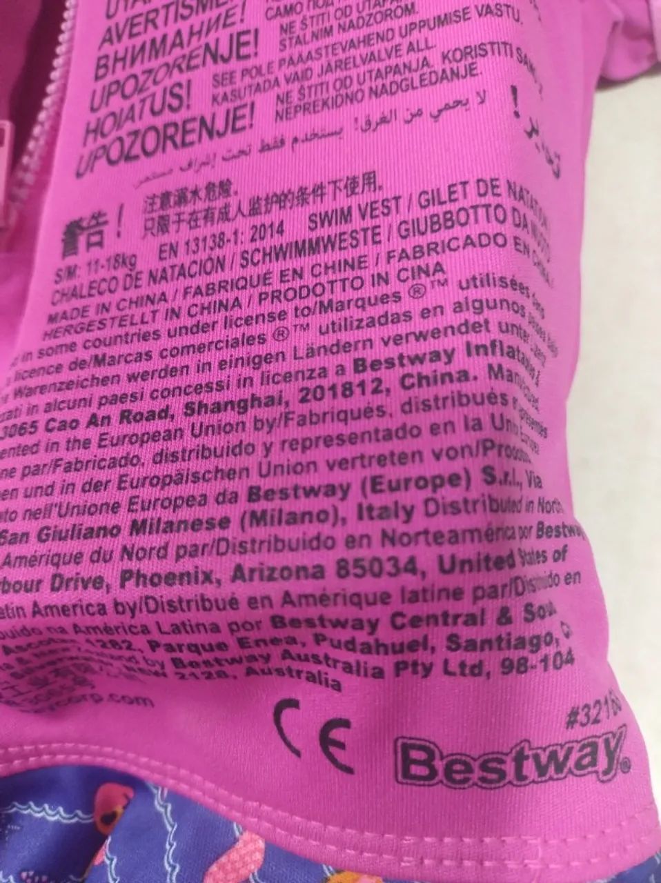 Colete Flutuador Bestway Para Crianças Upf 50+ Rosa - Foto 3