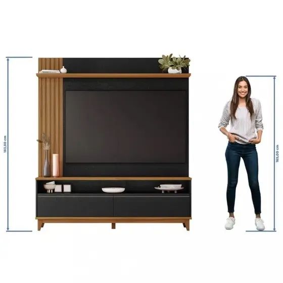 Home para TV até 65 Polegadas 2 Portas NT 1335 - Vellari Móveis  - Foto 3
