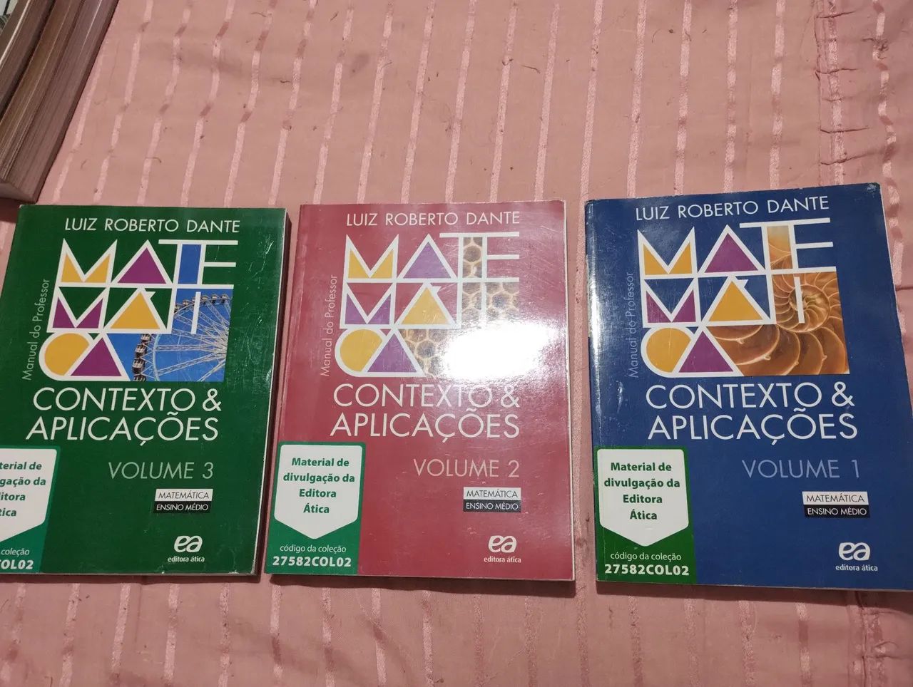 Coleção Matemática Contexto e Aplicações Dante 1,2 e 3
