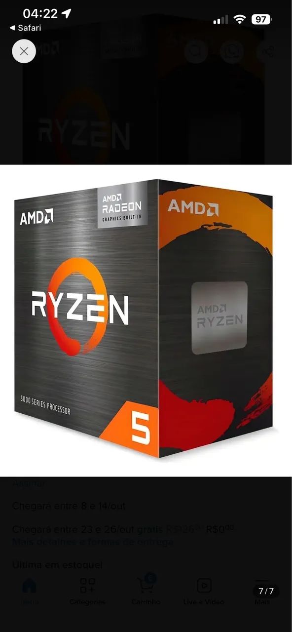 Processador AMD Ryzen 5 5600G  - Foto 4