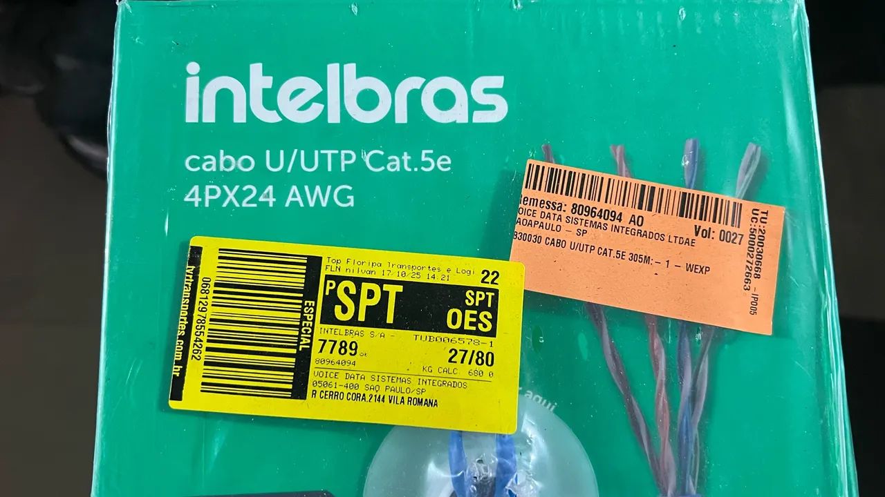 CABO DE REDE UTP CAT5e INTELBRAS - QUALIDADE PROFISSIONAL - Foto 4