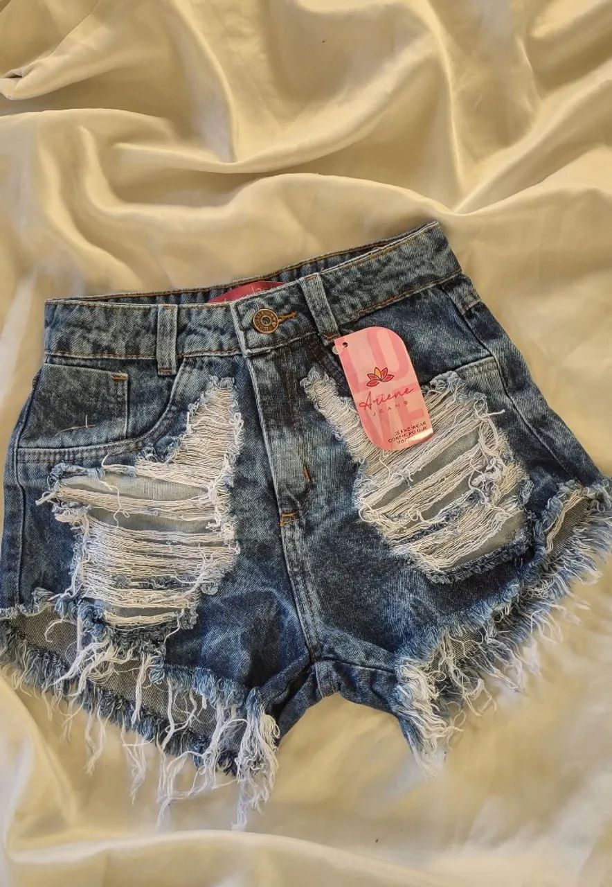 Shorts Jeans cintura alta 