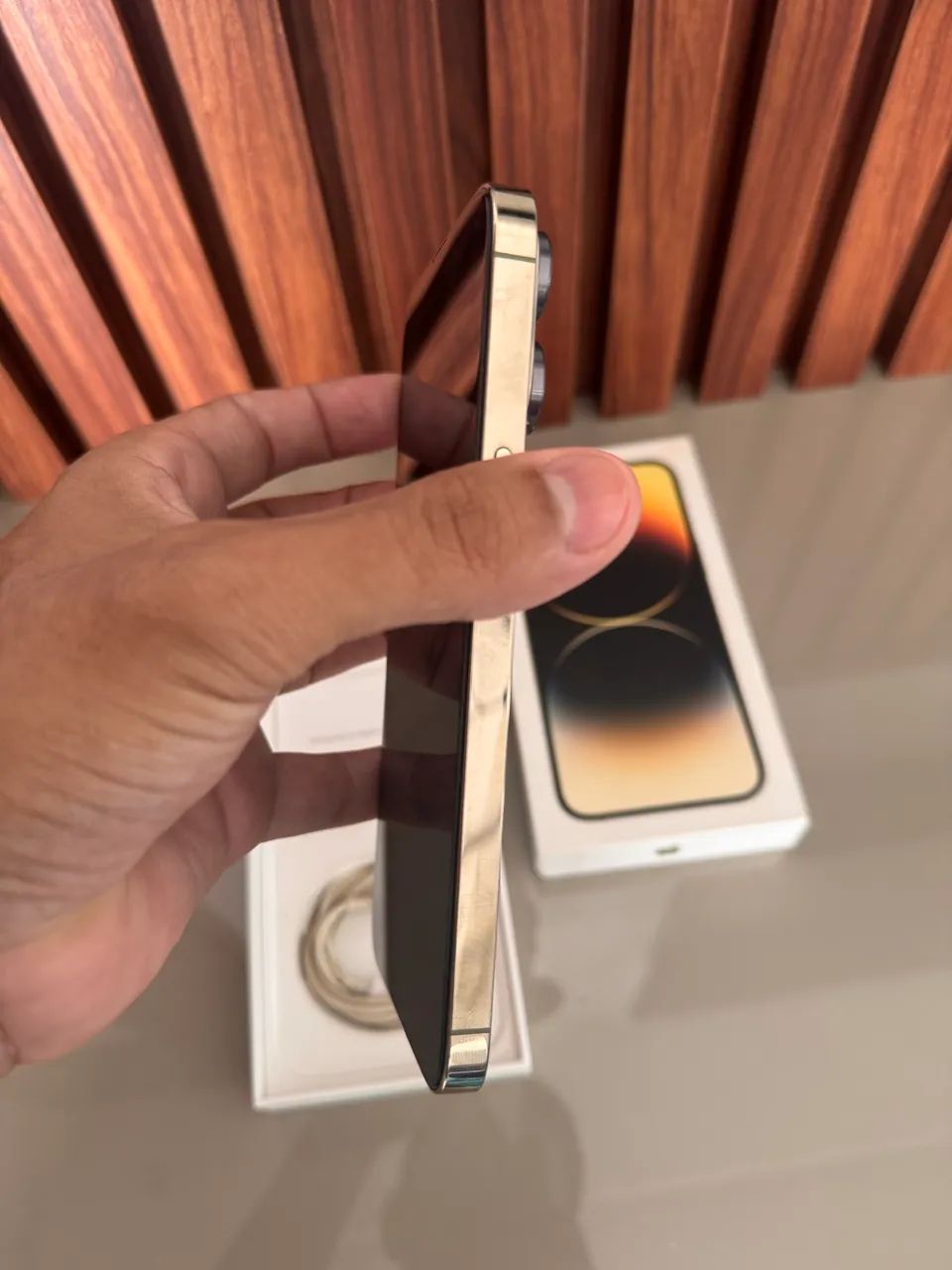 Iphone 14 Pro Max 256gb Gold Impecável - Celulares e Smartphones