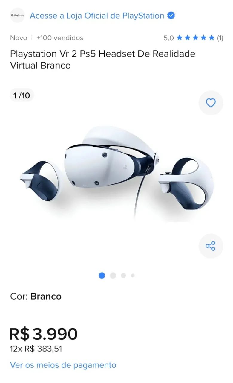 [LACRADO] Óculos Playstation VR2 para PS5 + Garantia (Até 3x sem juros) - Foto 2