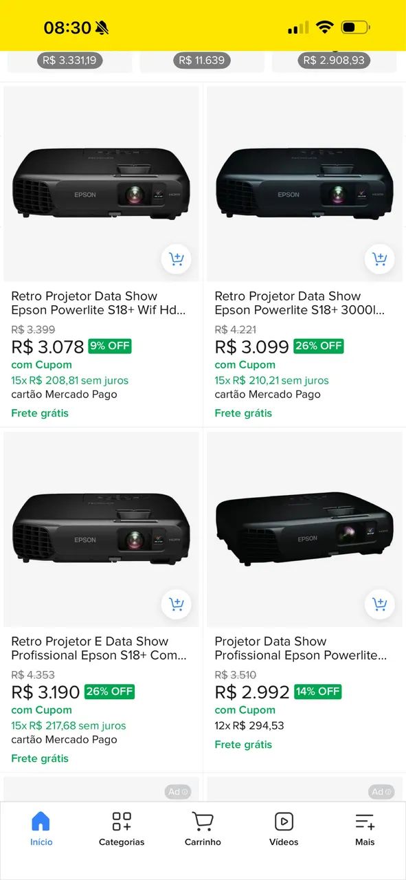 Projetor Profissional Epson S18+ Wi-Fi  - Foto 4