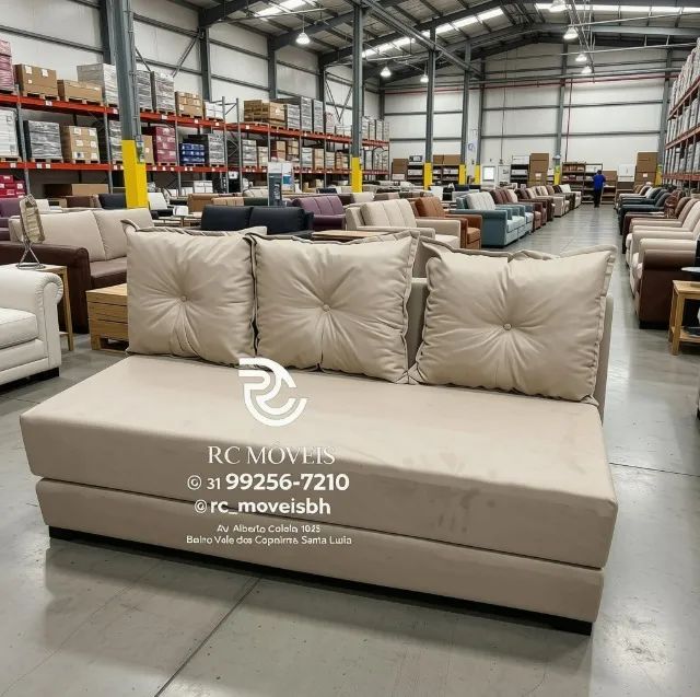 Sofá Cama Bicama 1,70m Suede Cinza D33 Durável - Foto 3