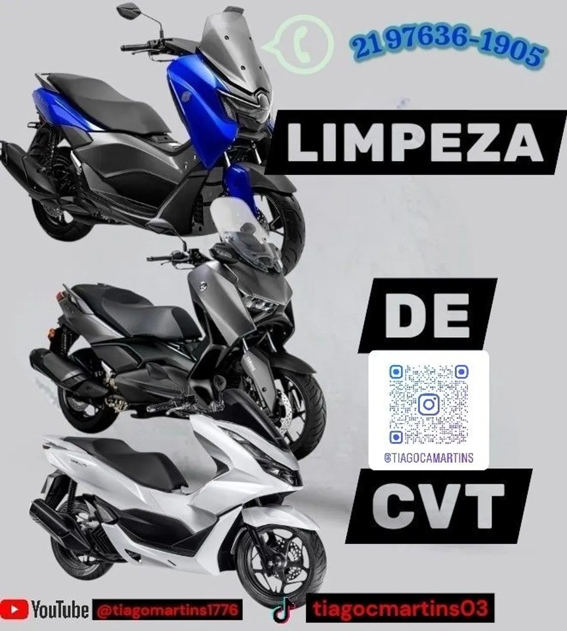 Manutenção de scooter limpeza de cvt