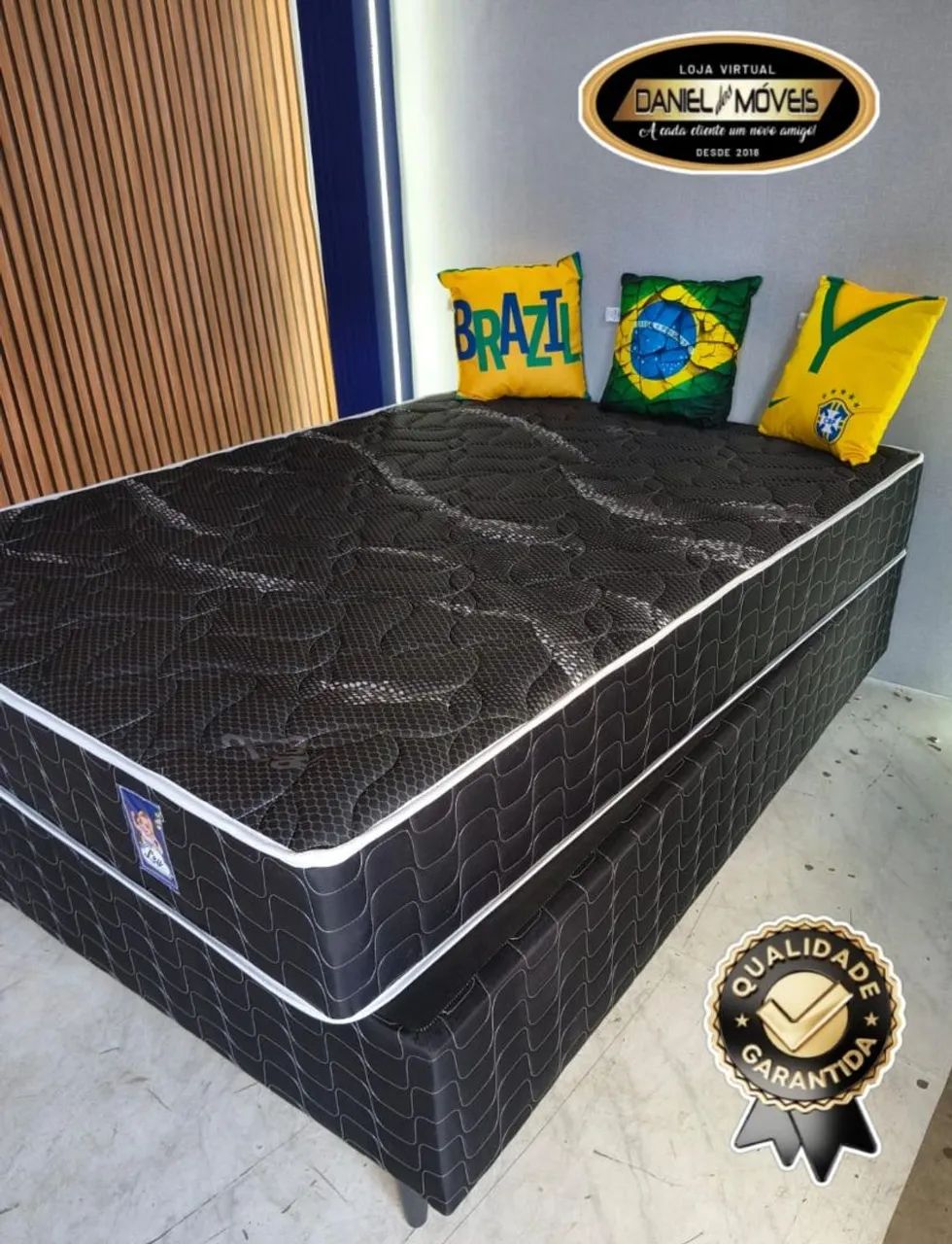 Cama casal com travesseiros do Brasil _ Entrega grátis! - Foto 3