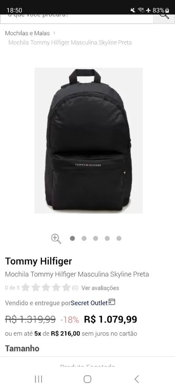 Mochila Tommy Hilfiger preta - Foto 2