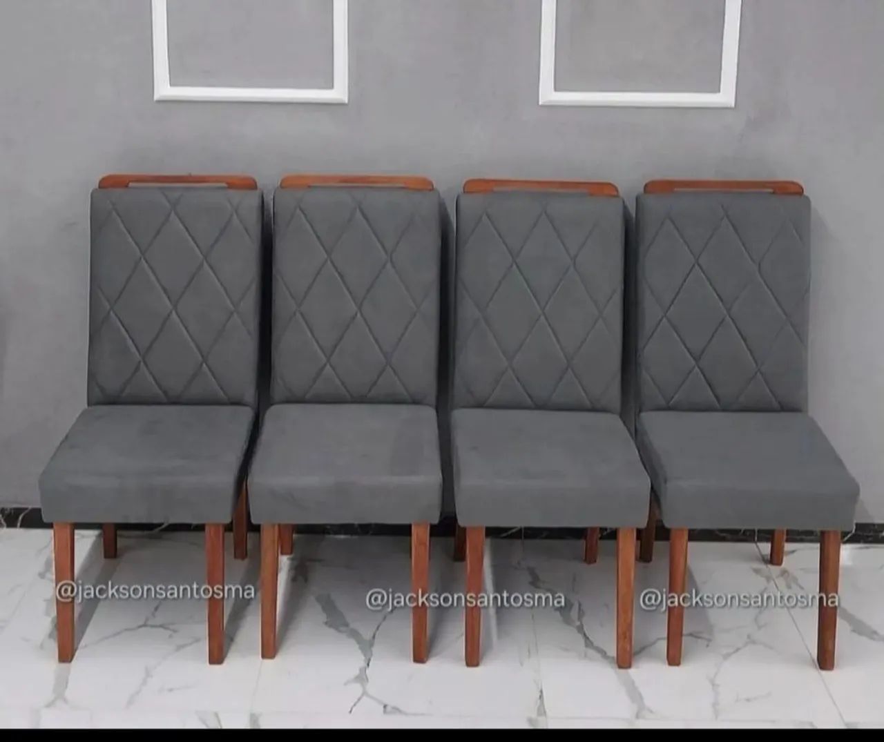 4 cadeiras luxo com cabeceiras (Pronta entrega) - Foto 3