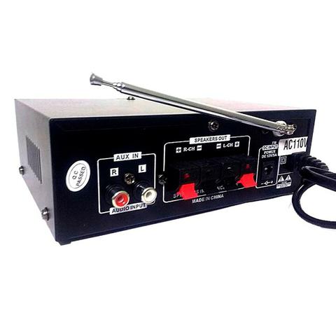Amplificador Áudio Stereo Bluetooth Rádio Fm Karaokê Bt-188a - Foto 3