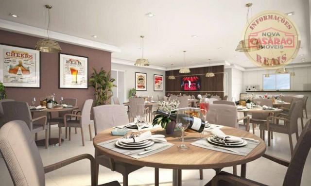 Apartamento com 2 dormitórios à venda, 58 m² por R$ 299.700,00 - Canto do Forte - Praia Gr - Foto 11