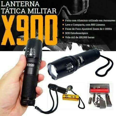 Lanterna Tática Militar X900 super potentes - Foto 3