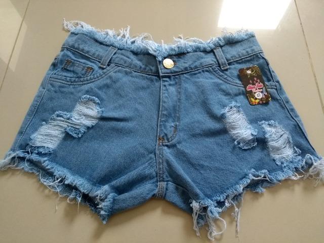 Short Jeans Feminino Alicia com elastano, numeração 36, 38, 40, 42 e 44 - Foto 3