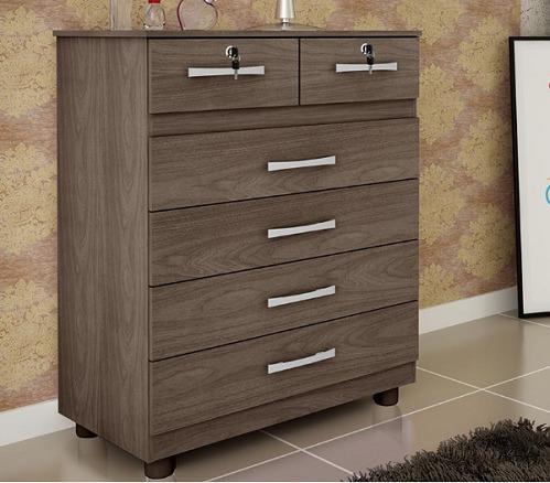Excelente Oferta de Linda Comoda 100% MDF 6 Gavetas e Chaves e Pés 449,00 - Foto 2