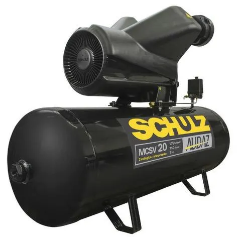 Compressor de Ar Audaz 5HP 20 Pés 150L 175lbf Trifásico 220/380V - Schulz-MCSV20/150