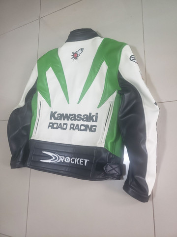 jaqueta kawasaki couro