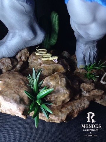 Estátua Hulk cinza resina 3d N/ Sideshow  - Foto 4