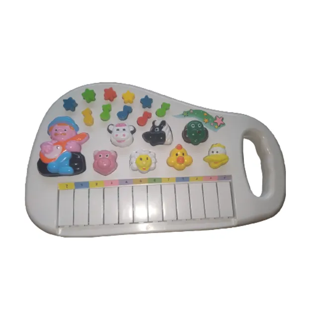 TECLADO ELETRONICO INFANTIL PIANO UNICORNIO COM SOM E LUZ