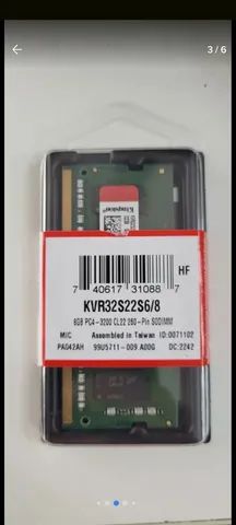 Memória Kingston 8GB DDR4 