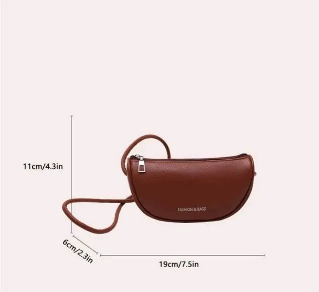 Bolsa transversal couro PU  pequena - Foto 4