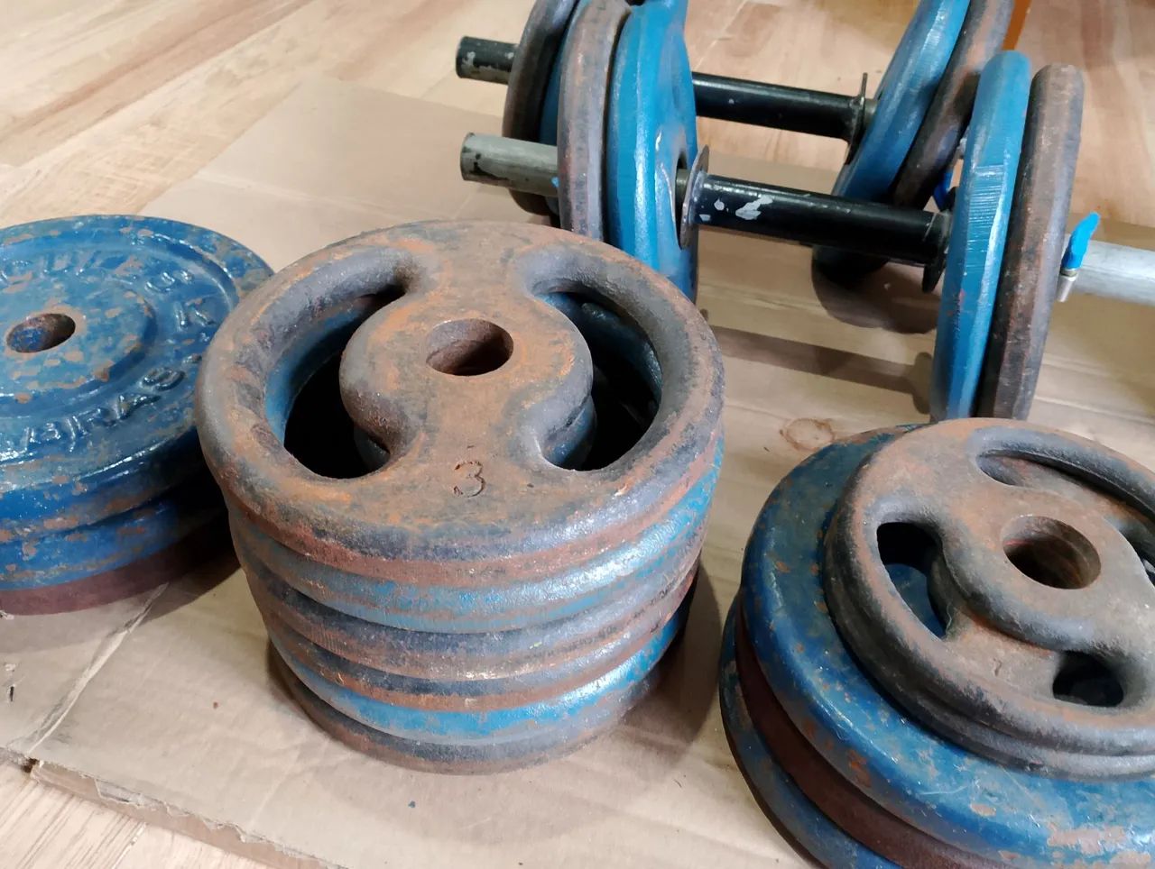 Halteres e 71kg de anilhas! - Foto 2