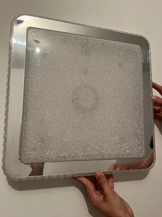 Plafon Sobrepor Led Gemini Acrílico Cristal 40x40 - Foto 2