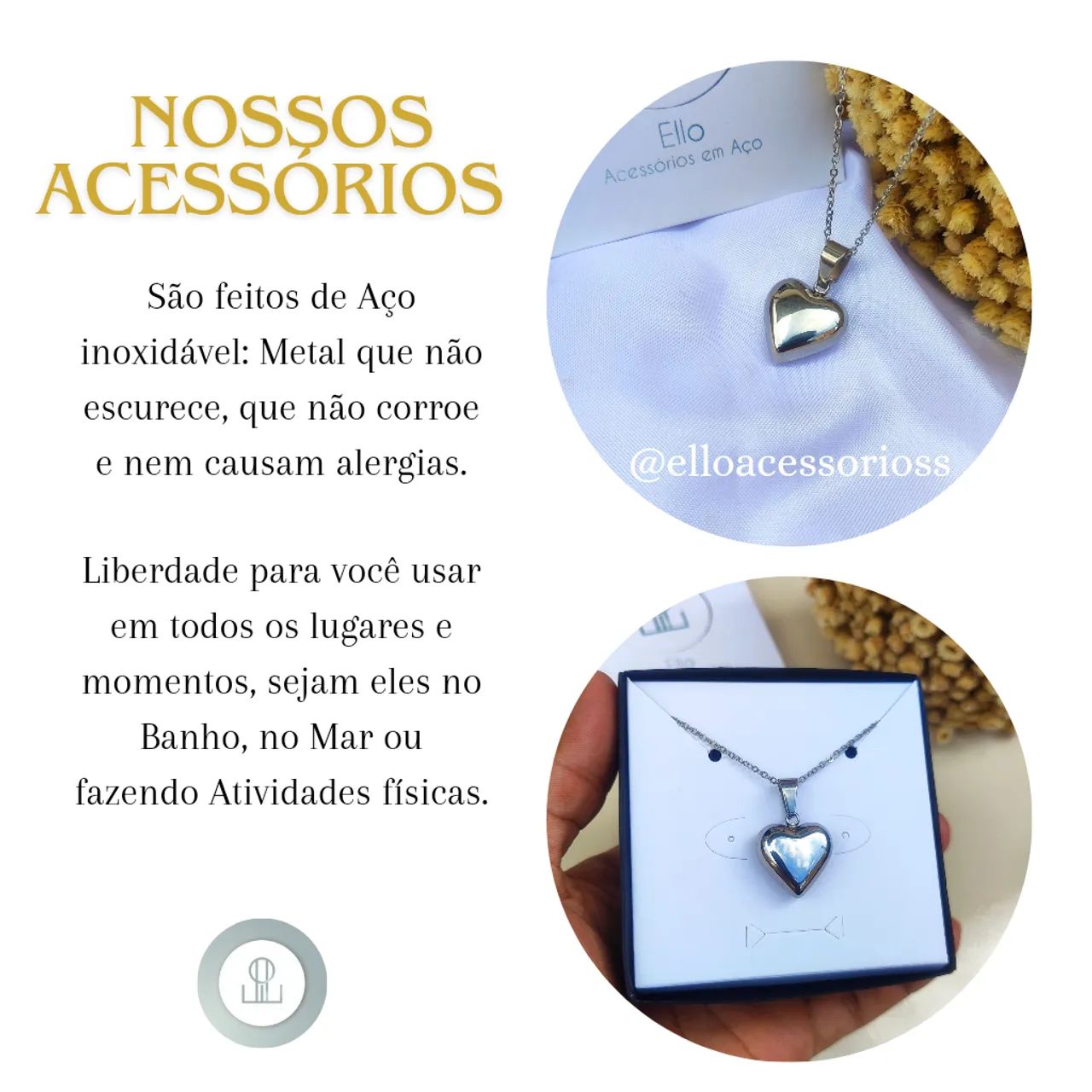 Colar Feminino Pingente Coração - Foto 4