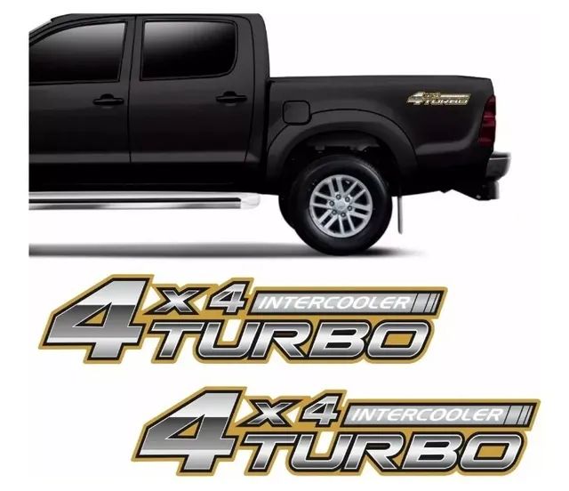 Par Adesivo logotipo 4X4 Toyota Hilux SRV 2006 a 2008