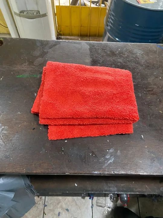  Kit com 5 Toalhas em Microfibra Sem Costura 40x60 - Vermelha com Tecnologia Coreana - Foto 3