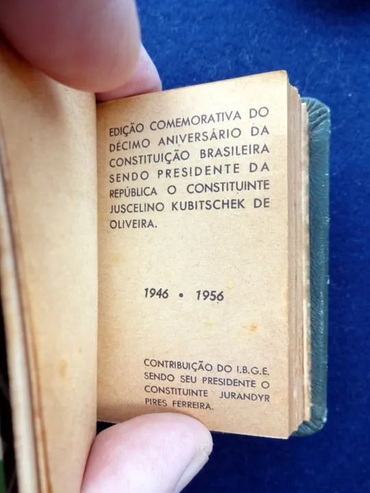 Edição Comemorativa 10º Ano da Constituição 1946 do Brasil em 1956(Item para Colecionador) - Foto 4