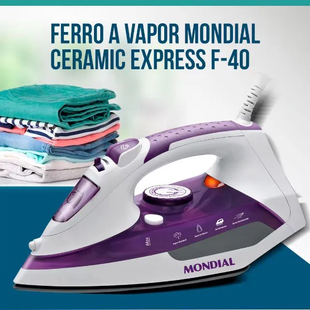 Ferro de passar a Vapor Mondial F40 110V