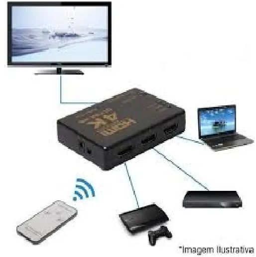 Switch Hdmi 3x1 4k Com Controle Full Hd 3d - Foto 2