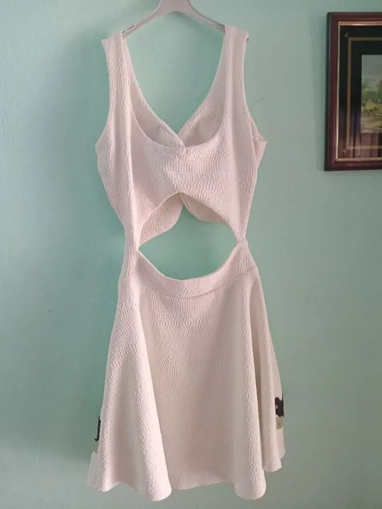 Vestido off white tam PP sem bojo - Foto 2